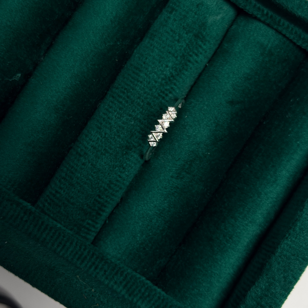 Wave Line Stacking Silver Ring