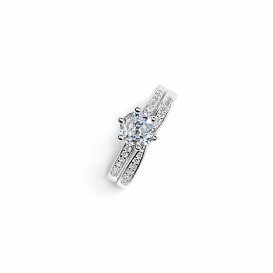 Engagement Double Solitaire Ring