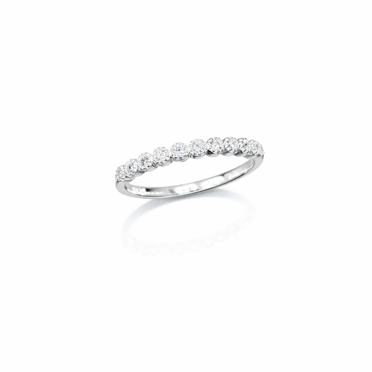 Round Band Silver Stacking Ring