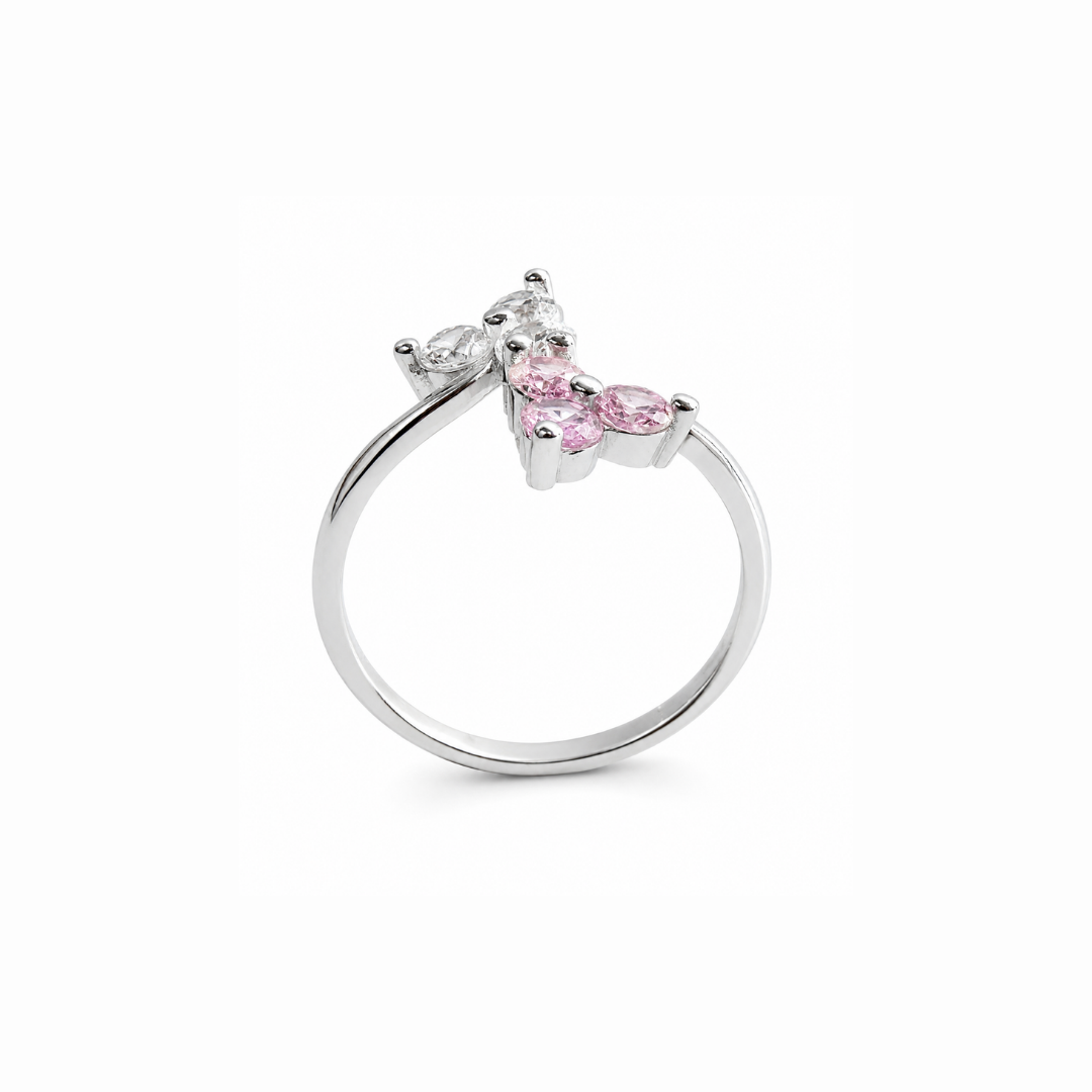 Double Leaf Silver Ring