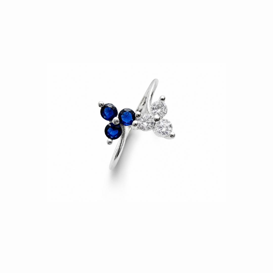 Double Leaf Silver Ring