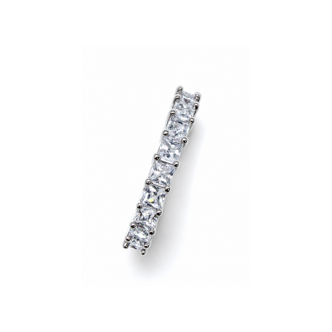 925 Silver Princess Cut 3mm Eternity Band