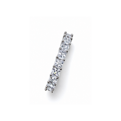 925 Silver Princess Cut 3mm Eternity Band