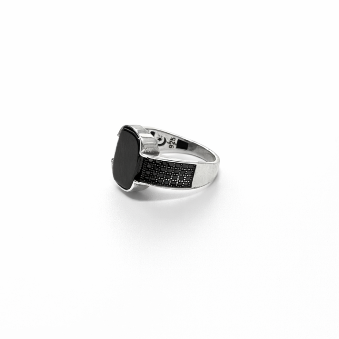 Black Oval Statement Ring