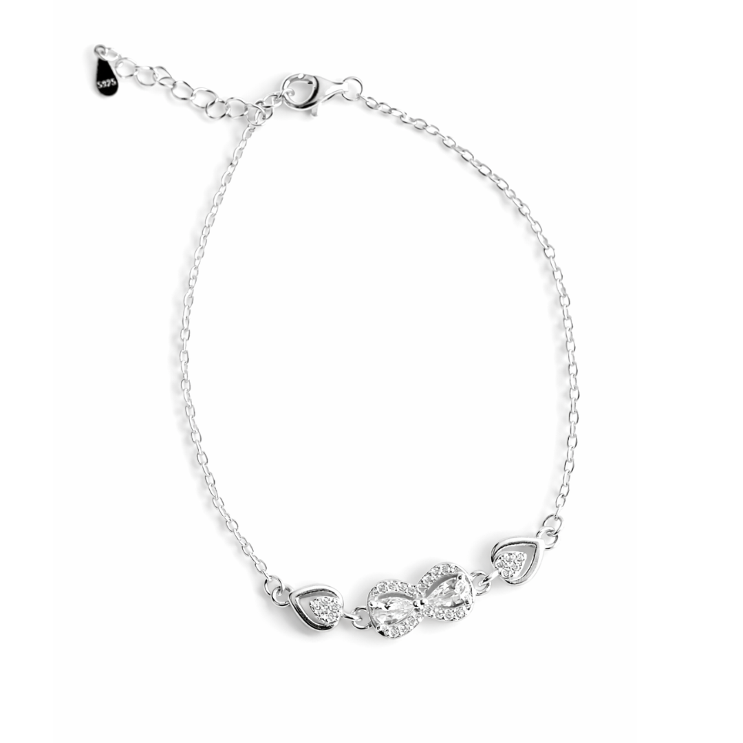 Infinity Charm Silver Bracelet