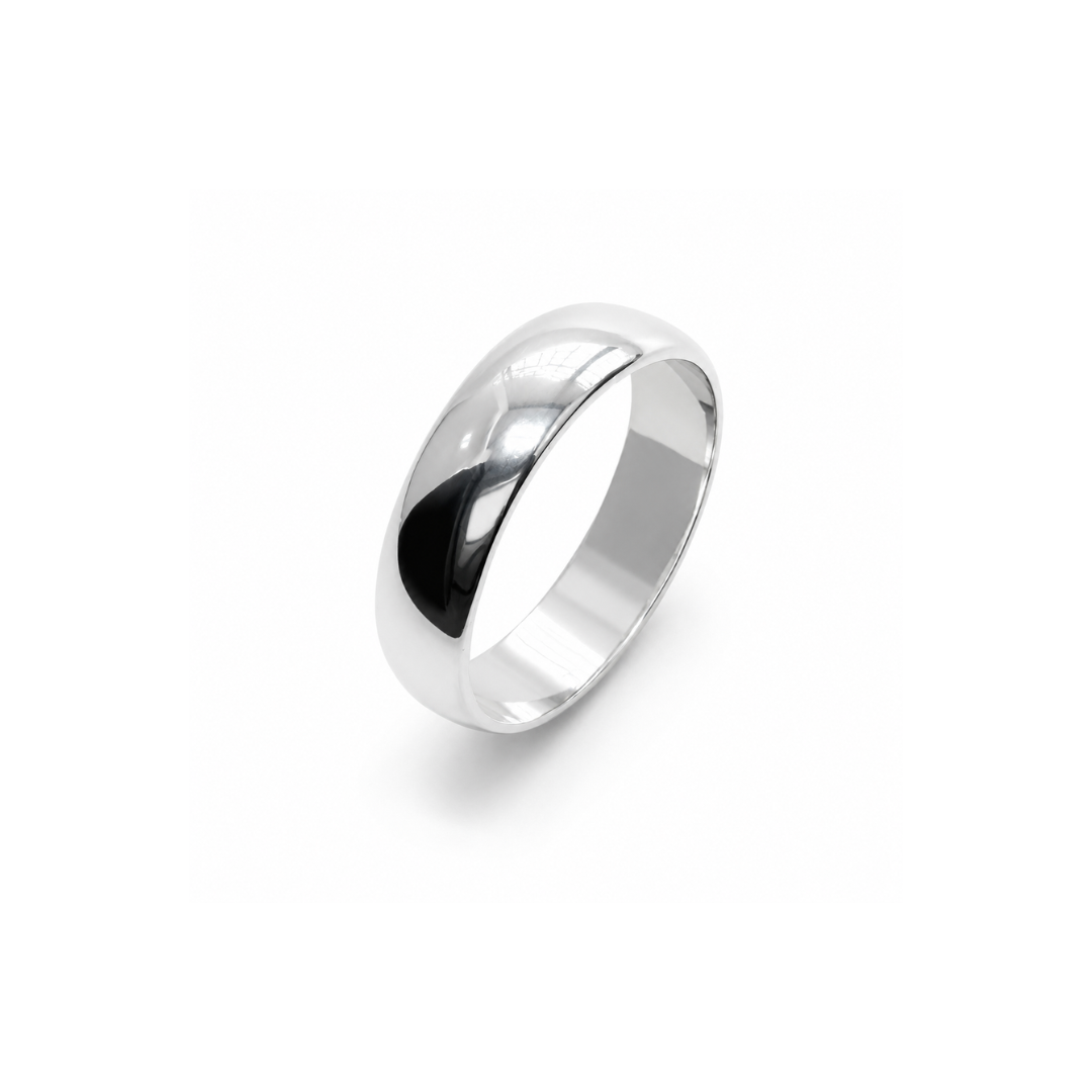 925 Sterling Silver 5.5mm Court Band