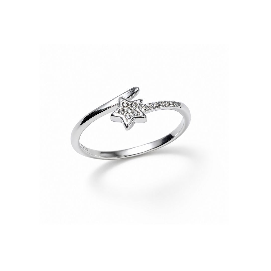 Starry Silver Stacking Ring