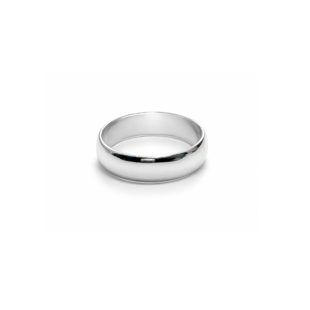 925 Sterling Silver 5.5mm Court Band