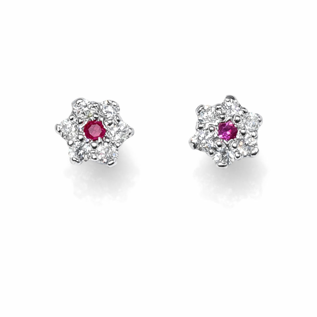 Seven Star Silver Ear Studs