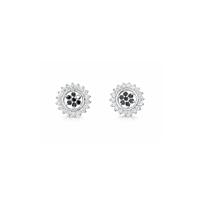 Floral Silver Eartops