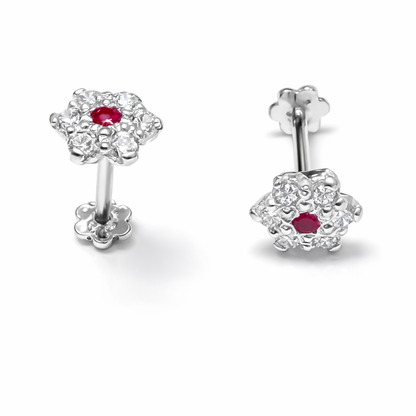 Seven Star Silver Ear Studs