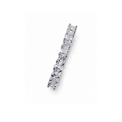 925 Silver Princess Cut 2mm Eternity Band