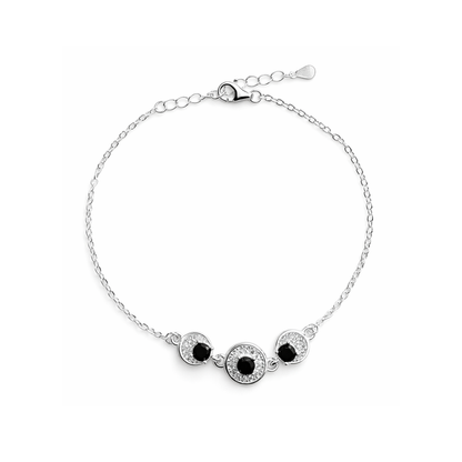 Round Cut Silver Bracelet