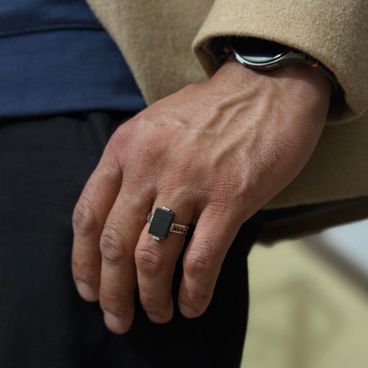 Midnight Rectangle Ring