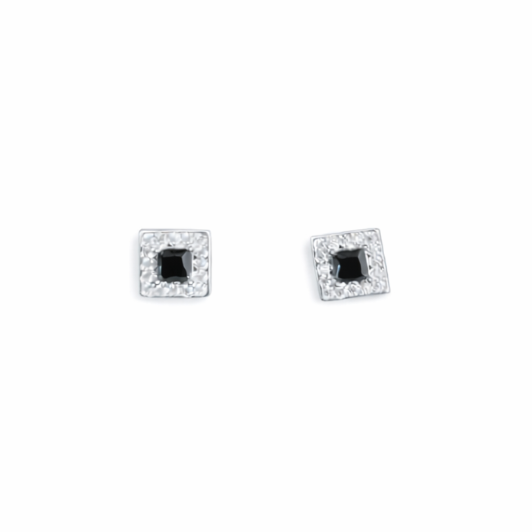 Square Stone Silver Pendant Set