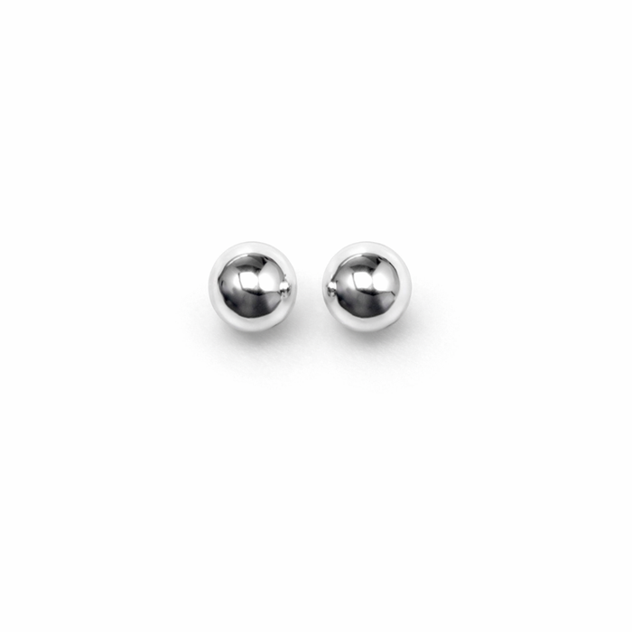 Ball Silver Ear Studs