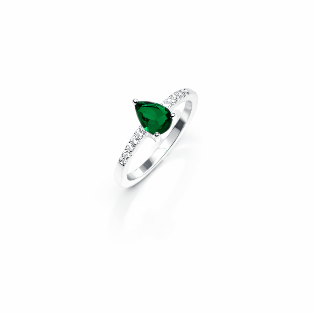 Pear Shaped Solitaire Ring