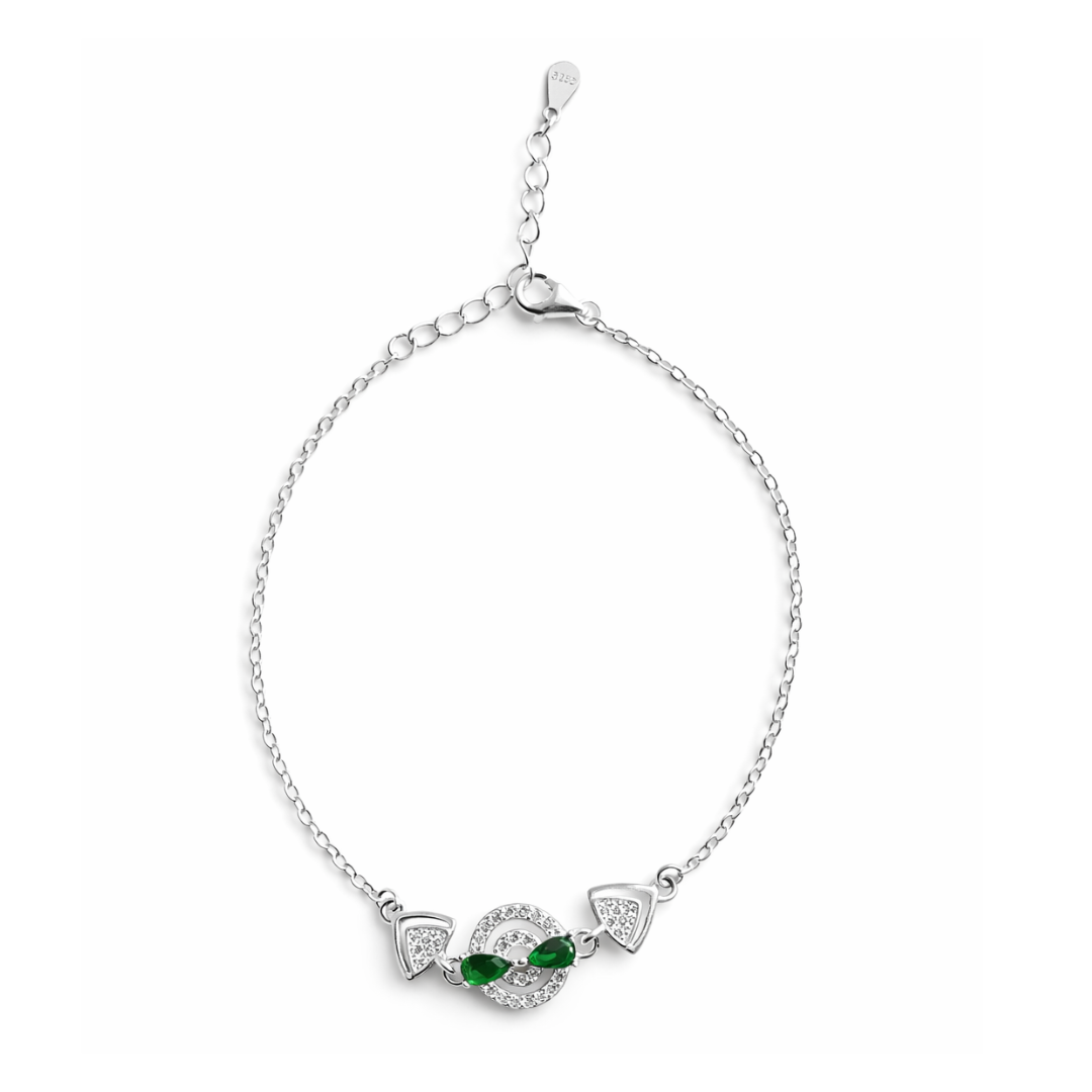Circle Charm Silver Bracelet