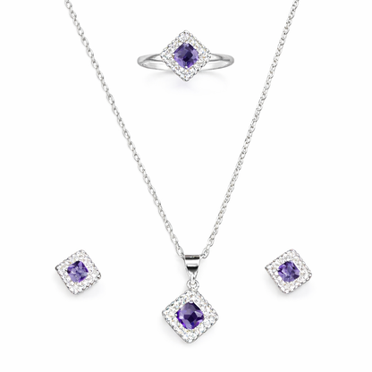 Curly Edge Silver Pendant Set