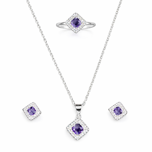 Curly Edge Silver Pendant Set