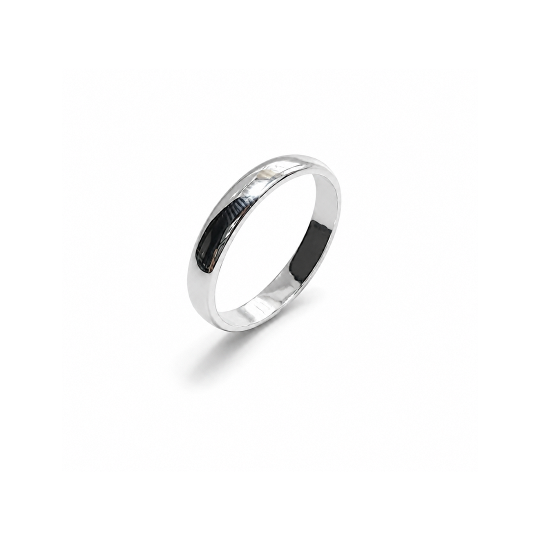 925 Sterling Silver 3.5mm Court Band