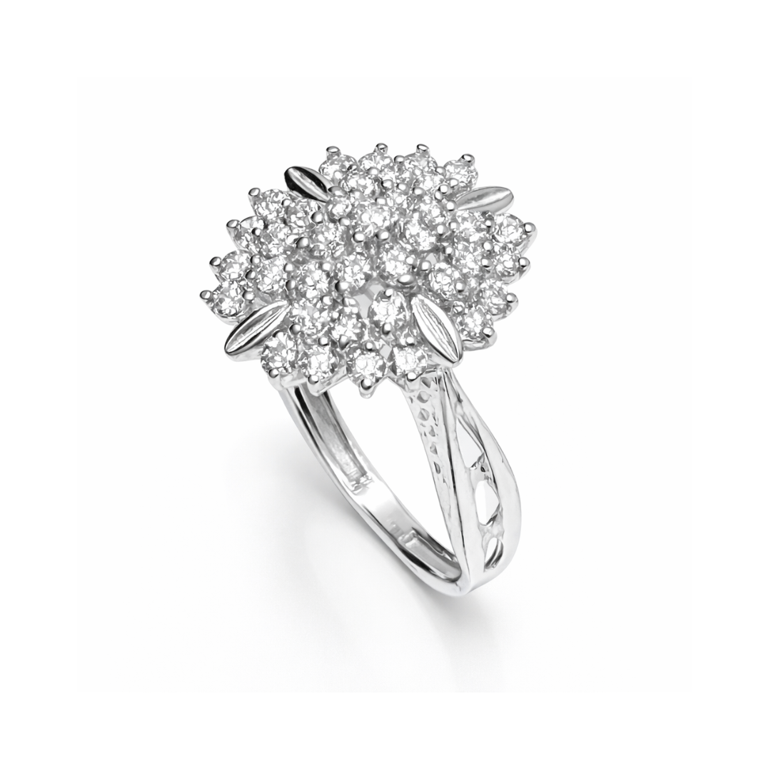 Starlight Cluster Silver Ring