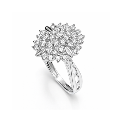 Starlight Cluster Silver Ring