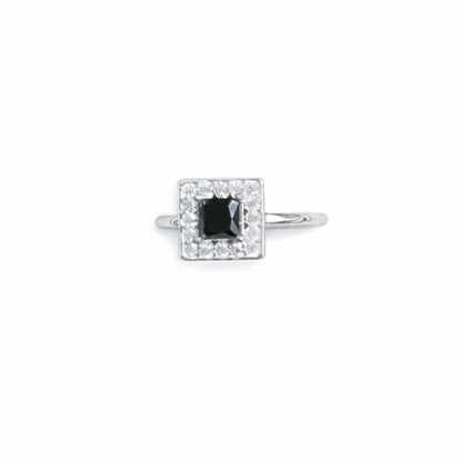 Square Stone Silver Pendant Set