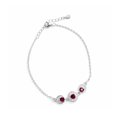 Round Cut Silver Bracelet