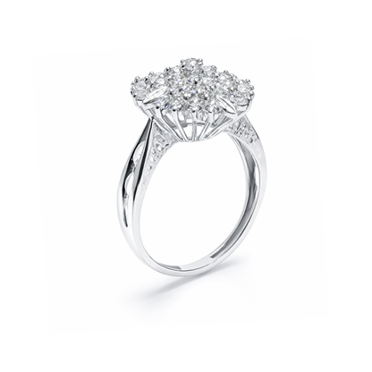 Starlight Cluster Silver Ring