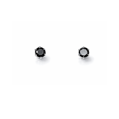 Round Silver Ear Studs