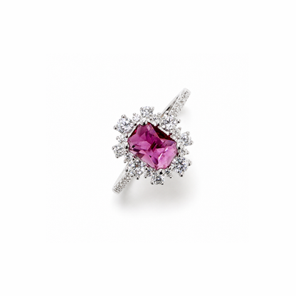 Emerald-Cut Stone Silver Ring