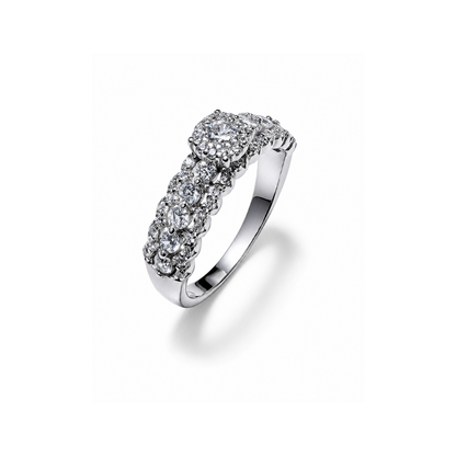 Solitaire Silver Anniversary Ring