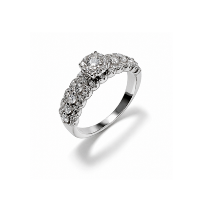 Solitaire Silver Anniversary Ring