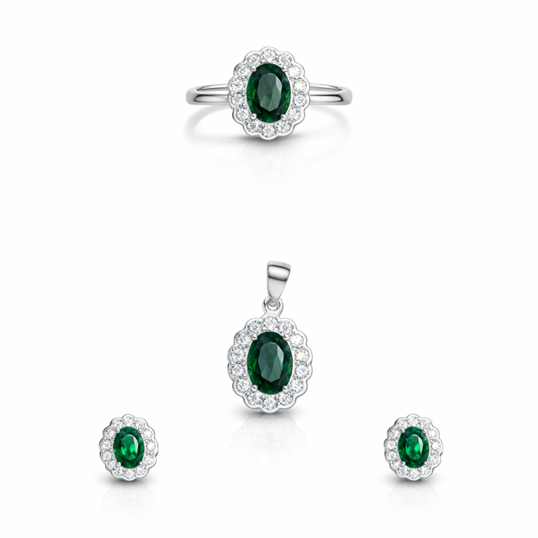 Classic Silver Pendant Set