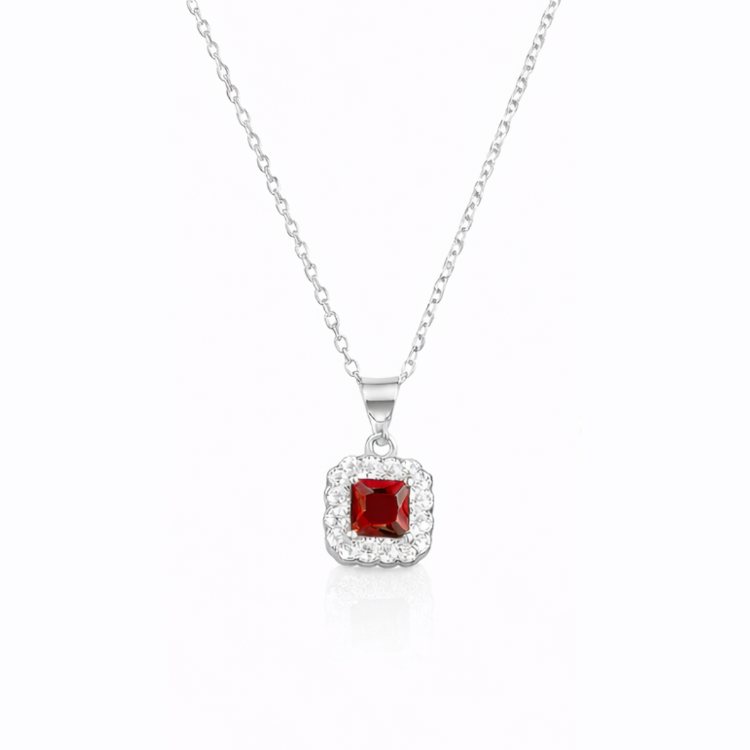 Lace Edge Silver Pendant Set