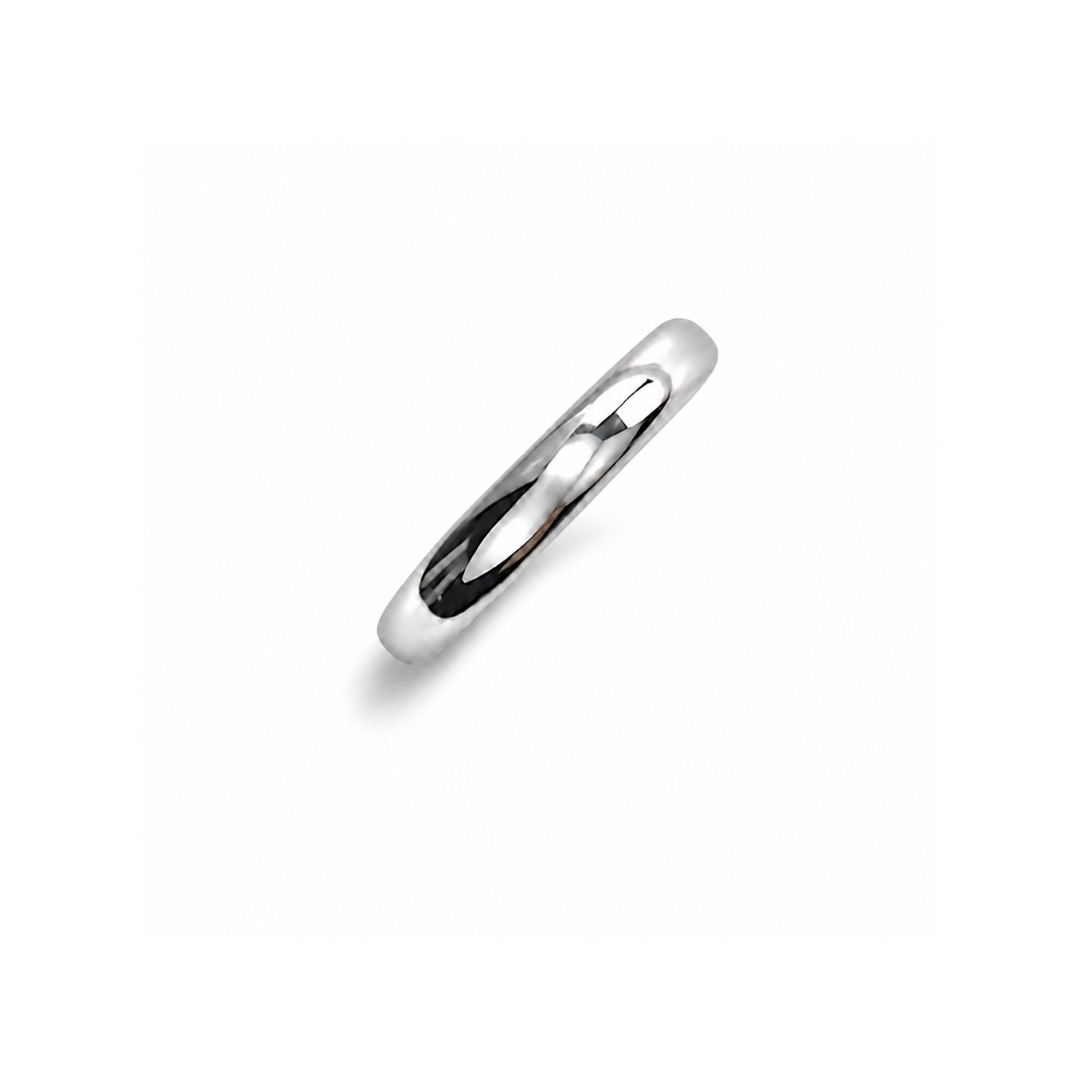 925 Sterling Silver 3.5mm Court Band