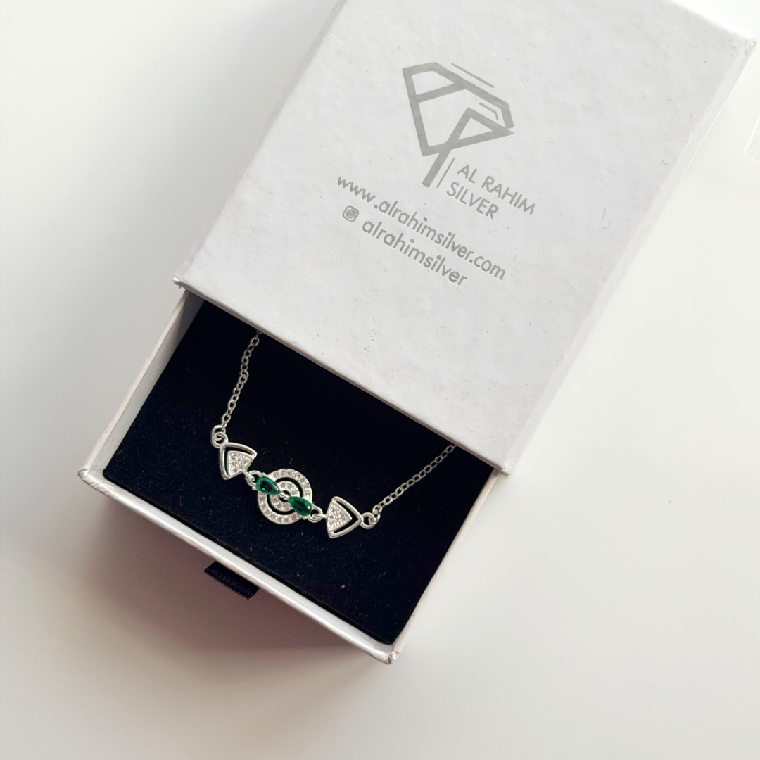 Circle Charm Silver Bracelet