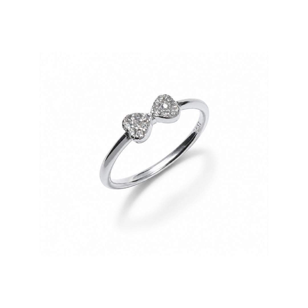 Bow Silver Stacking Ring