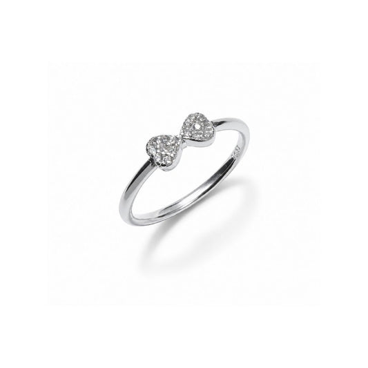 Bow Silver Stacking Ring