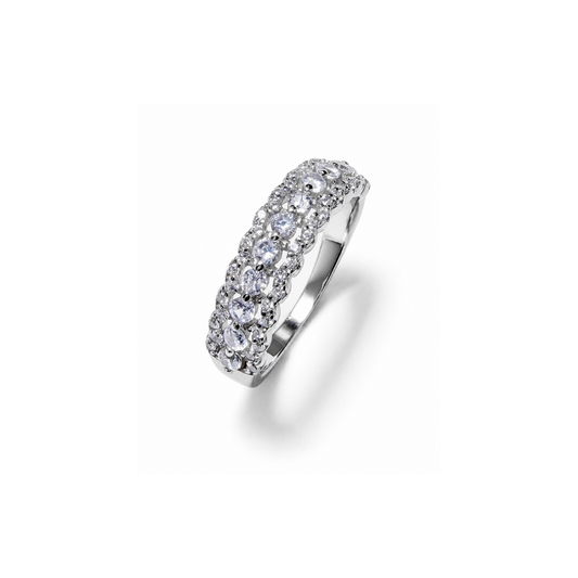 Scalloped Silver Anniversary Band