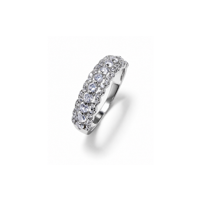 Scalloped Silver Anniversary Band