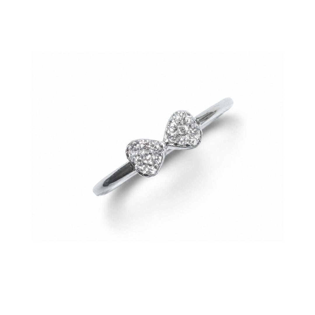 Bow Silver Stacking Ring
