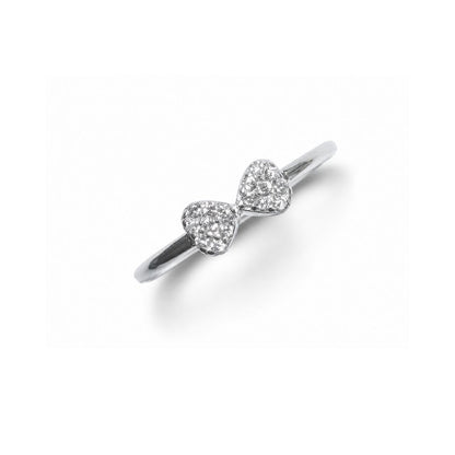 Bow Silver Stacking Ring