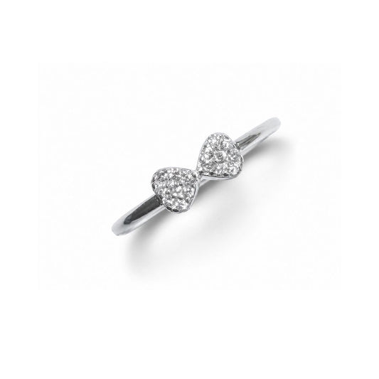 Bow Silver Stacking Ring