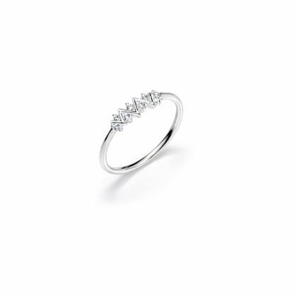 Wave Line Stacking Silver Ring