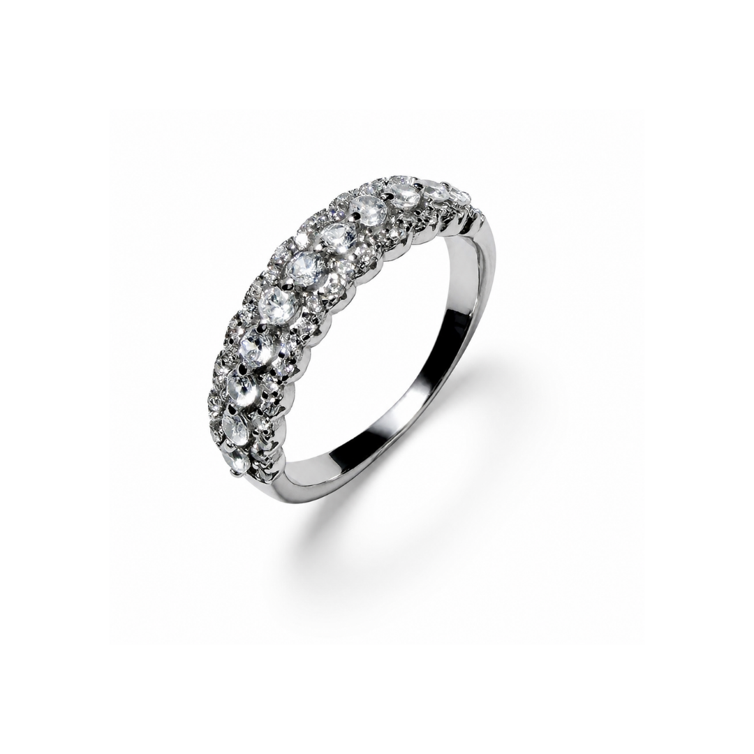 Scalloped Silver Anniversary Band
