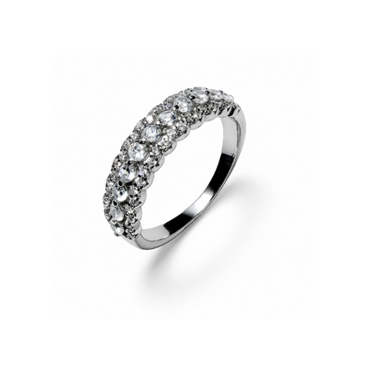 Scalloped Silver Anniversary Band