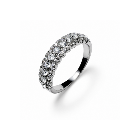 Scalloped Silver Anniversary Band