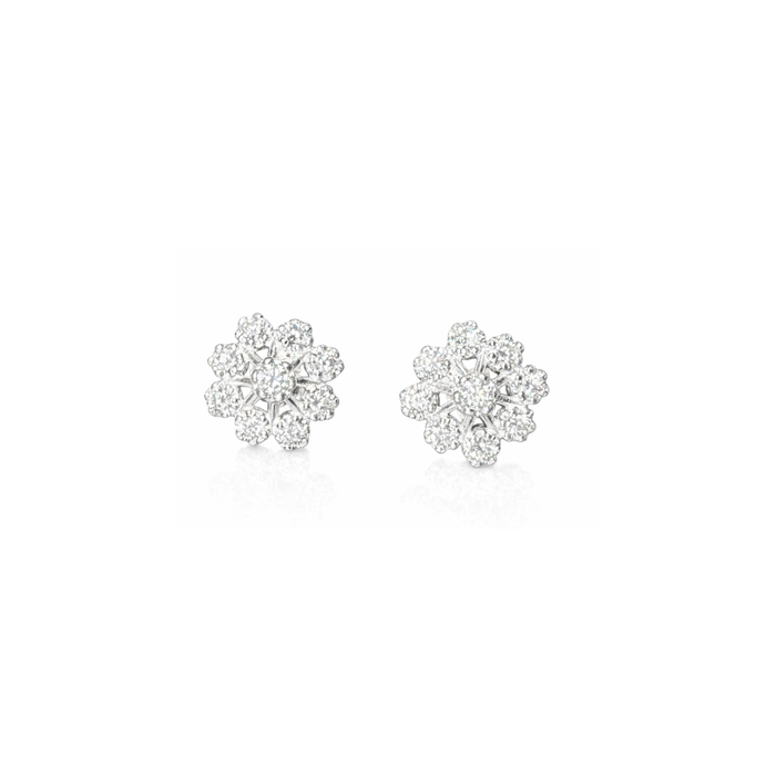 Silver Bloom Eartops